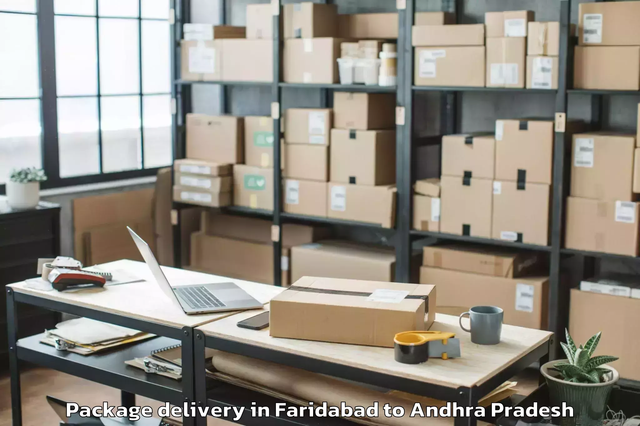 Hassle-Free Faridabad to Vignan University Guntur Package Delivery